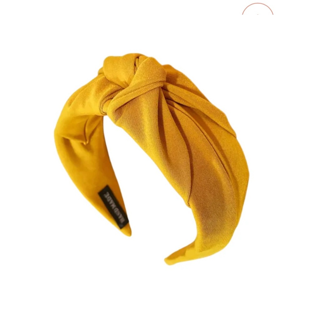 Twisted Top Knot Headband Mustard